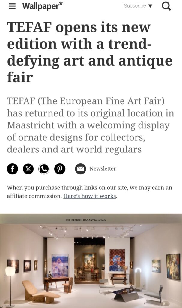 dezeen BRAND VAN EGMOND TEFAF 2023